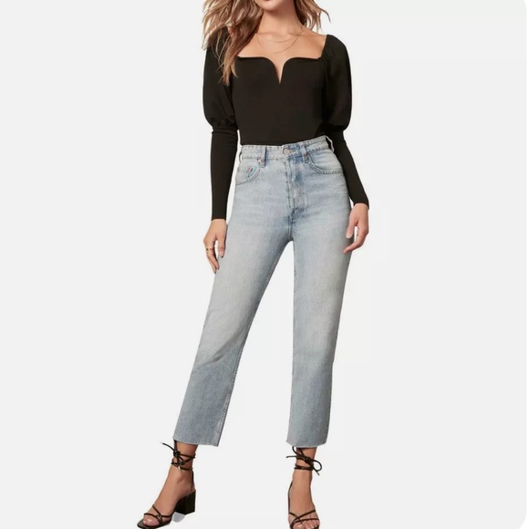 BB Dakota x Steve Madden Black One Piece Sweetheart Long Sleeve Bodysuit Size XS - Picture 3 of 12